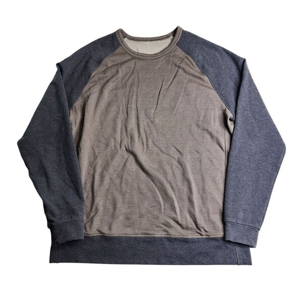 Lululemon Two Tone Brown Crew Neck Sweater Sweatshirt Back Zip Size XL - Picture 1 of 8